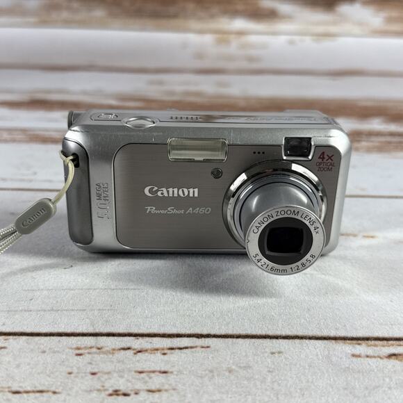Canon PowerShot A460 5.0MP Digital Camera Silver Tested Working. RARE - Picture 1 of 6